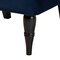 Baxton Studio Harmon Modern Navy Blue Velvet Fabric and Walnut Brown Finished Wood Accent Chair 186-11686-Zoro - alternate 5
